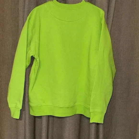ACNE STUDIOS Auth LUX Nash Face Paint Neon Green Pullover Sweatshirt LS XS - Picture 8 of 11